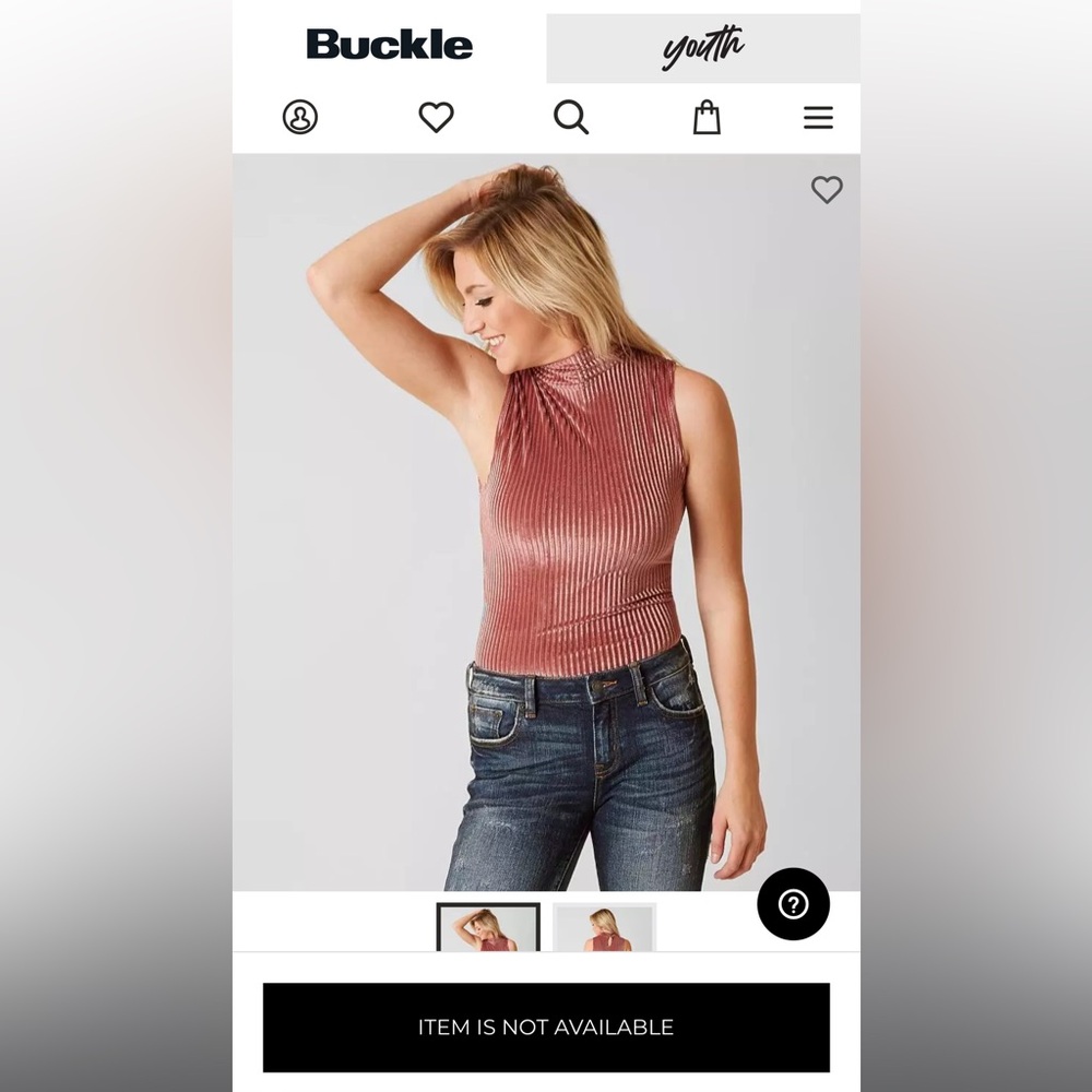 Buckle NWT Velvet Bodysuit - Picture 2 of 9